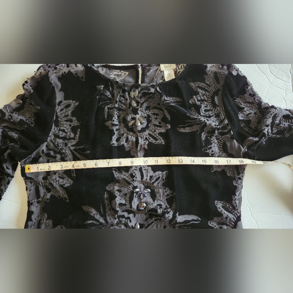 CASHE Emblished Velvet Dress Size 8 - Picture 5 of 12